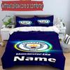 3pcs Duvet Cover Set (1*Duvet Cover + 2*Pillowcase, Without Core), Custom Name Manchester City FC Pattern Bedding Set, Home Bedroom Decor Gift