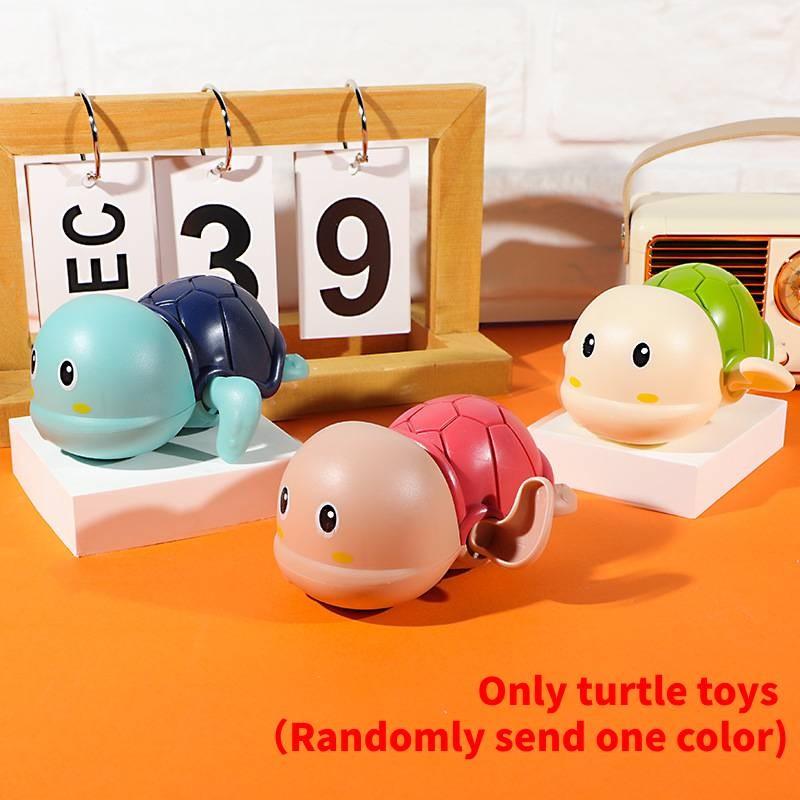 Kinderspielzeug Wasserspielset mit Plastik-Meerestieren Delfin Schildkröte Tieren für die Badezeit und sensorische Entwicklung