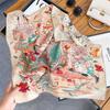 Spring, autumn and winter new high-end silk scarf women's fashion temperament printed shawl double-sided silk scarf