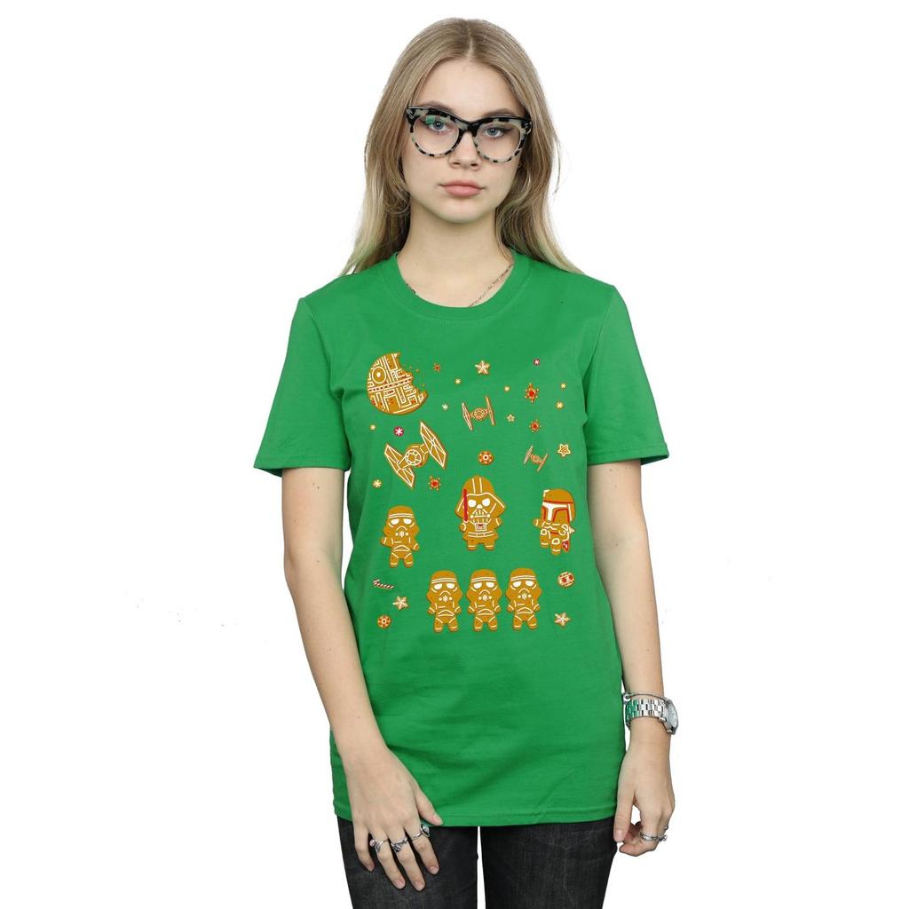 STAR WARS Damen Lebkuchen Empire Baumwoll Boyfriend T-Shirt