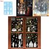 Christmas Snowflake Reindeer Window Sticker With Static Glass Decals For Holiday Decor