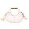 Y2K Crossbody Bag Solid Color Crescent Bag Elegant Pu Leather Handbag  Daily