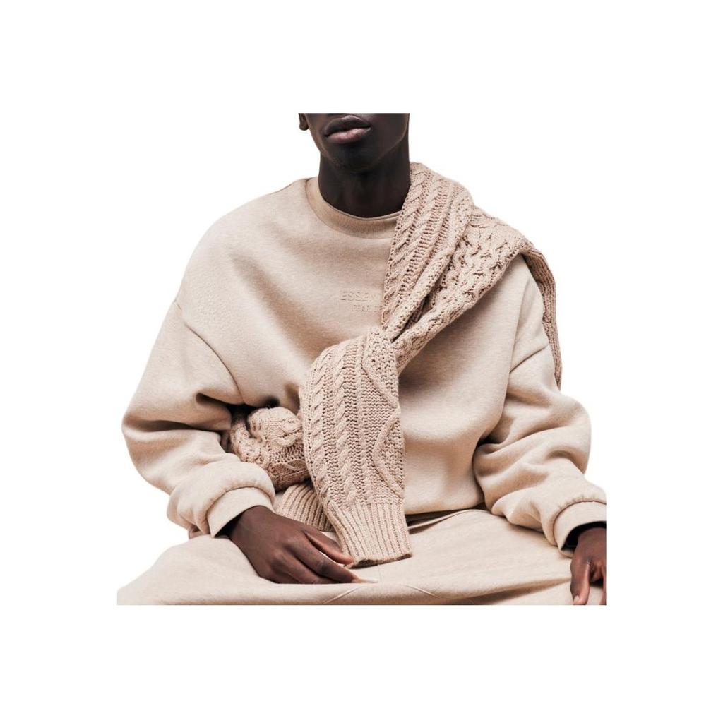 Fear of God Essentials Knit Polo Silver Cloud Men Tops Grey 192BT232182F