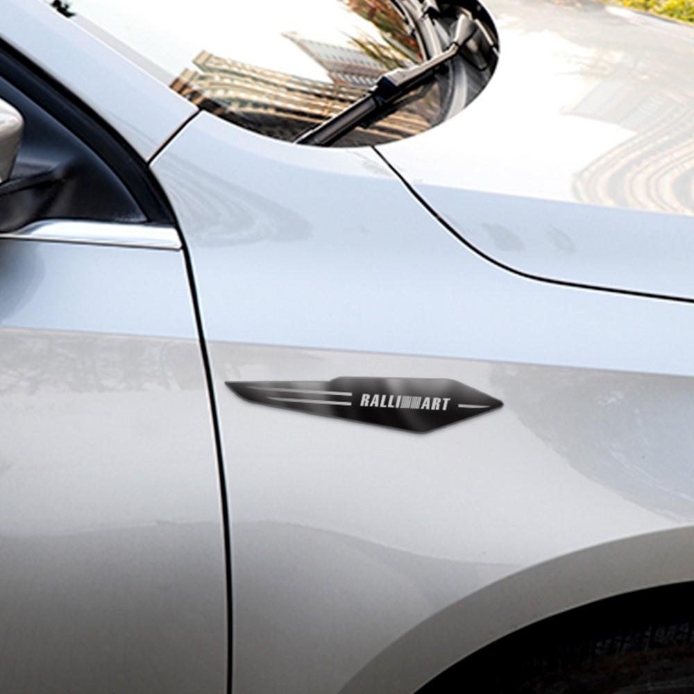 2pcs Car Body Side Fender Rear Trunk Reflective Mirror Metal Sticker For Mitsubishi Asx Lancer Pajero 4 Outlander 3 Xl L200