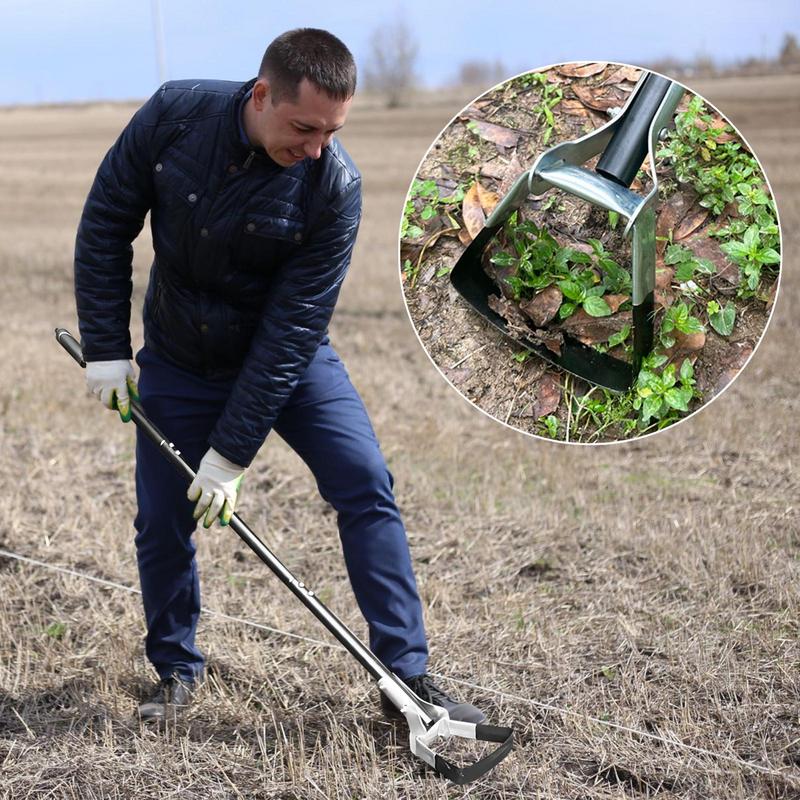 Gartenunkrautstecher mit langem Stiel, robuster Gartenunkrautstecher, Hacke, multifunktionaler Gartenunkrautstecher für Felder, Bauernhöfe, Höfe, Gemüse