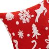 Christmas Cushion Cover Festival Pillow Case for Sofa Decor (Red Jumping Elk) QD