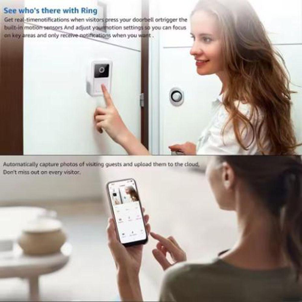 Self-Adhesive Tuya Video Doorbell Low-power Wireless Doorbell Video Intercom Bell  Home Security