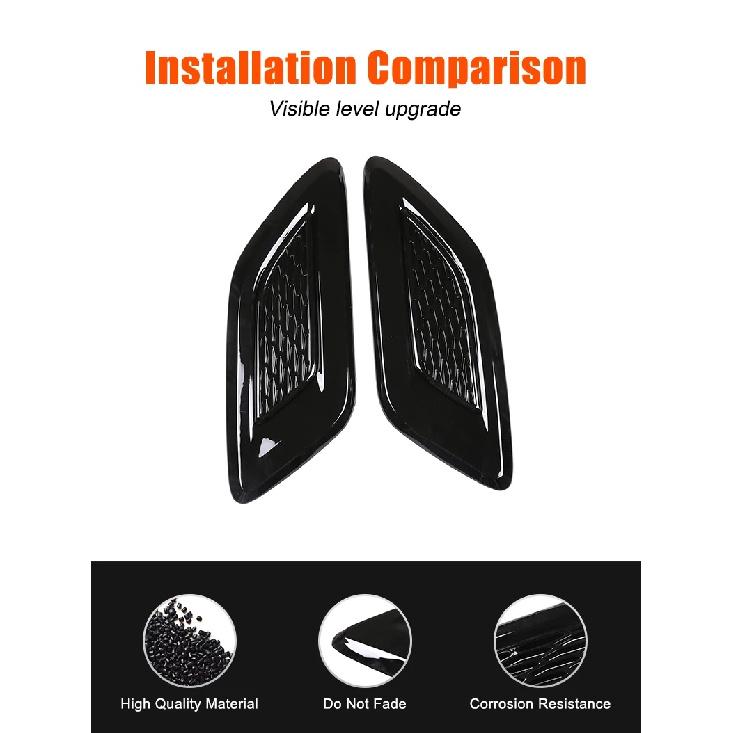Car Hood Air Vent Cover Trim For Toyota Tacoma 2024-2026 ABS Black Exterior Car Accessories