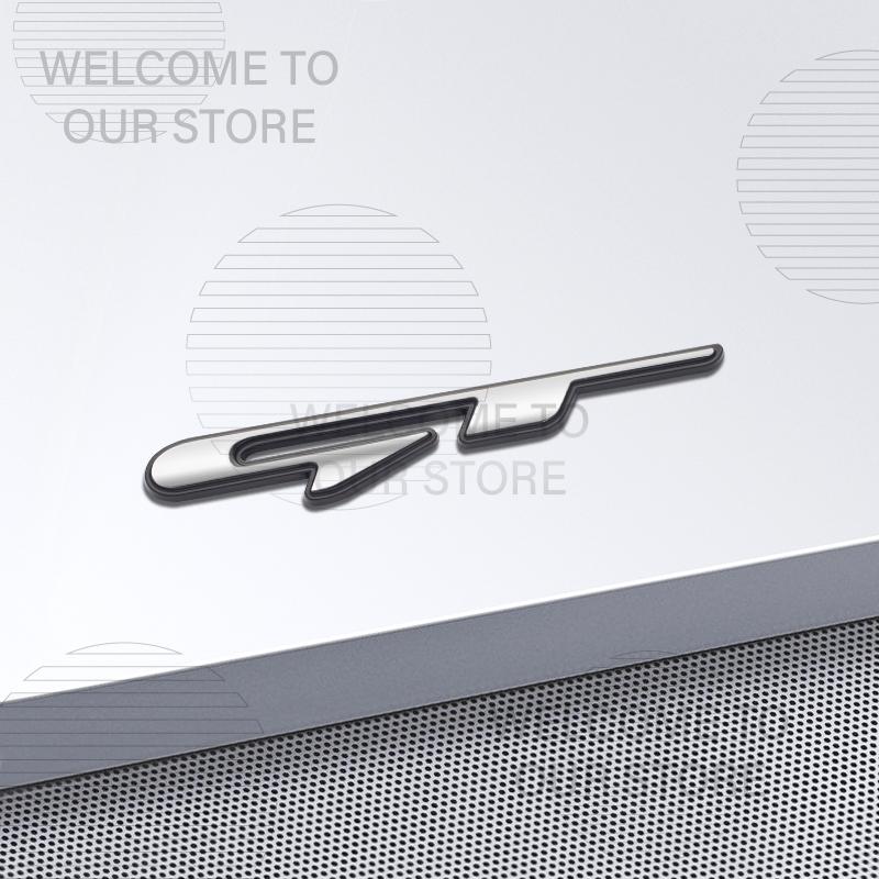 Car Decor Metal GT Line Lettering Front Grille Emblem 3D Sticker For Kia Kona Stonic Sorento Optima K5 Morning Rear Trunk Decals