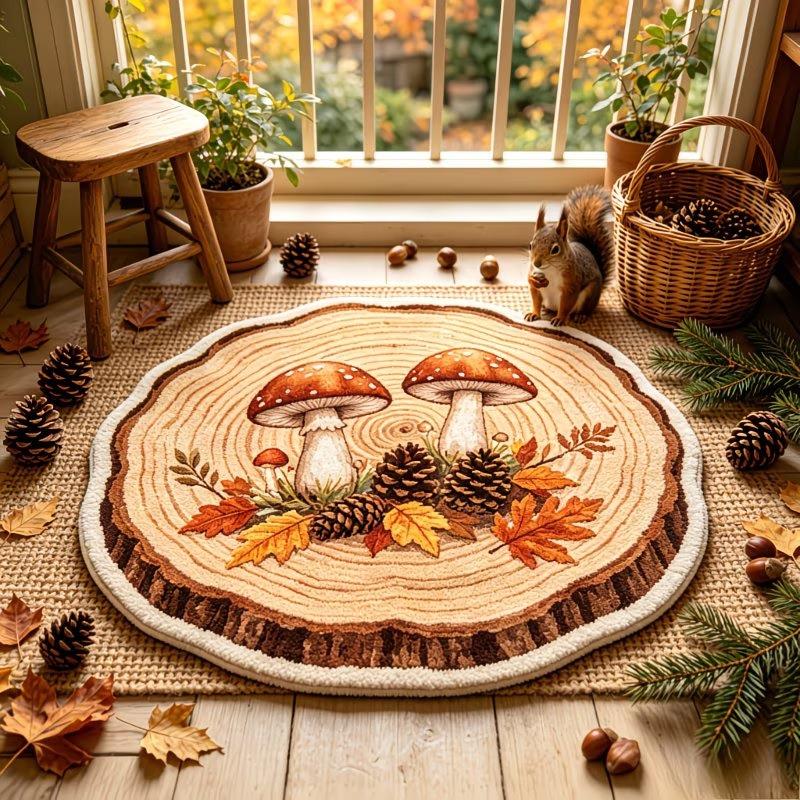 VIKAMA Halloween Thanksgiving Pumpkin Mat Bedroom