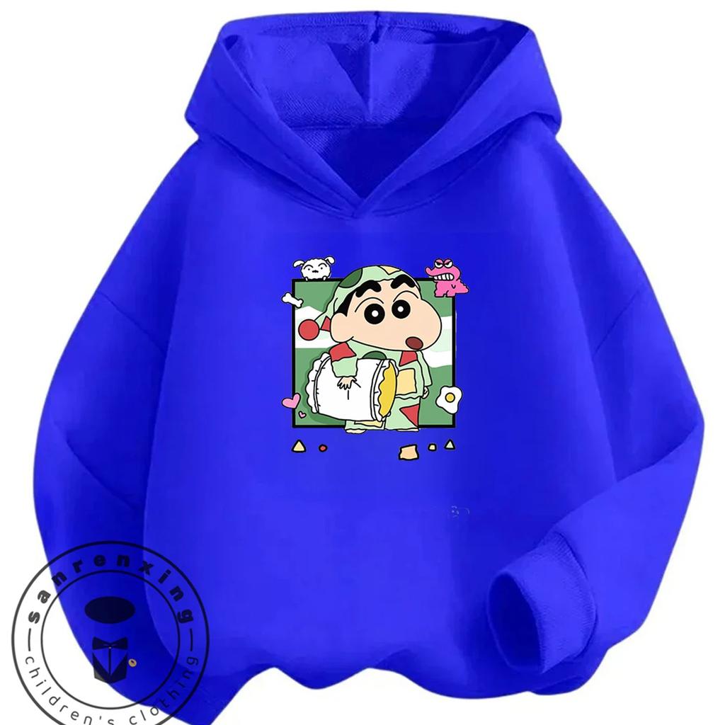 Trendy Street Style Hoodie Kawaii Cartoon Print Casual Outdoor Children Tops Crayon Shin Chan 3 14