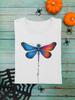 Colorful Dragonfly Love Script Watercolor Boho Art Graphic T-Shirt A94