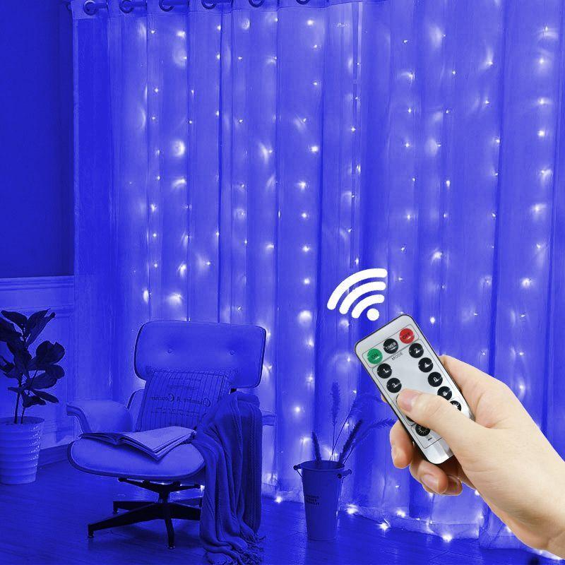 Xiaomi 6x3M/3x3m Curtain Garland on The Window USB Power Fairy Lights Festoon with Remote New Year Garland Led Lights Christmas Decor