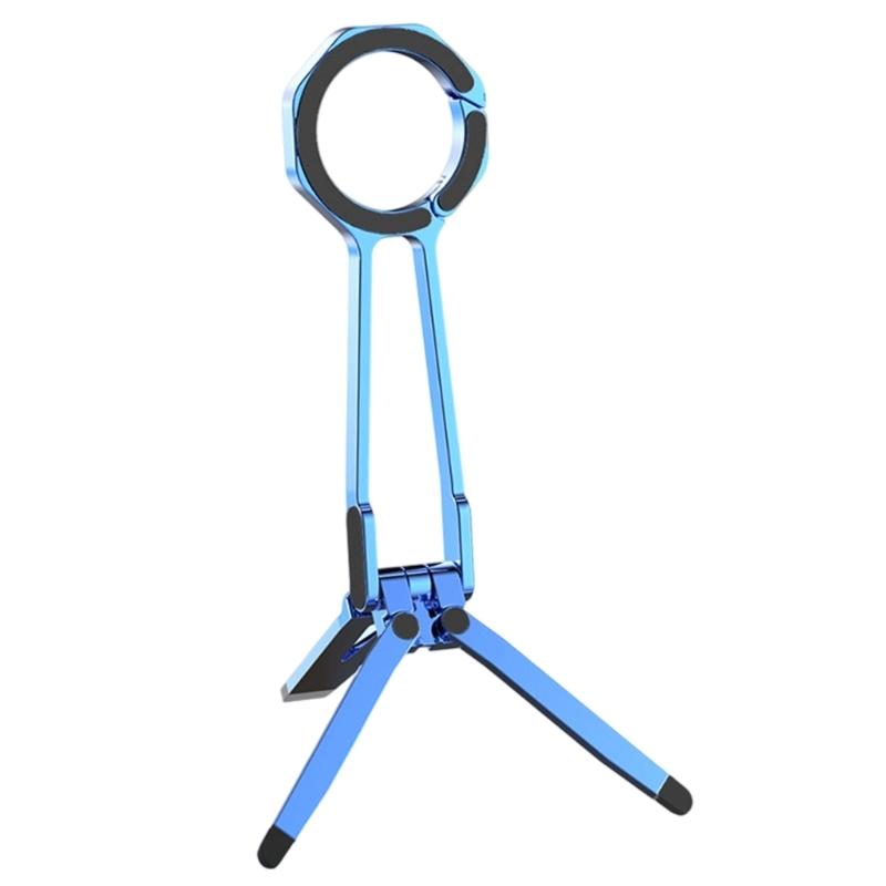 Stable Triangular Design Phone Holder Rack Support Magnetic Base 360 Rotation for Video Calls Recording Content Creation