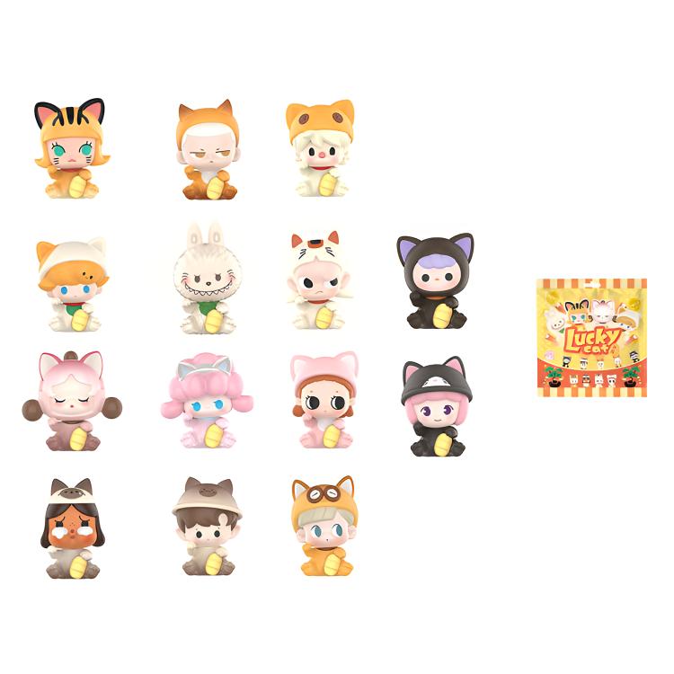 POP MART MOLLY Bubbles Cute Beads Lucky Cat Collection Blind Box Products, Single Mystery Box