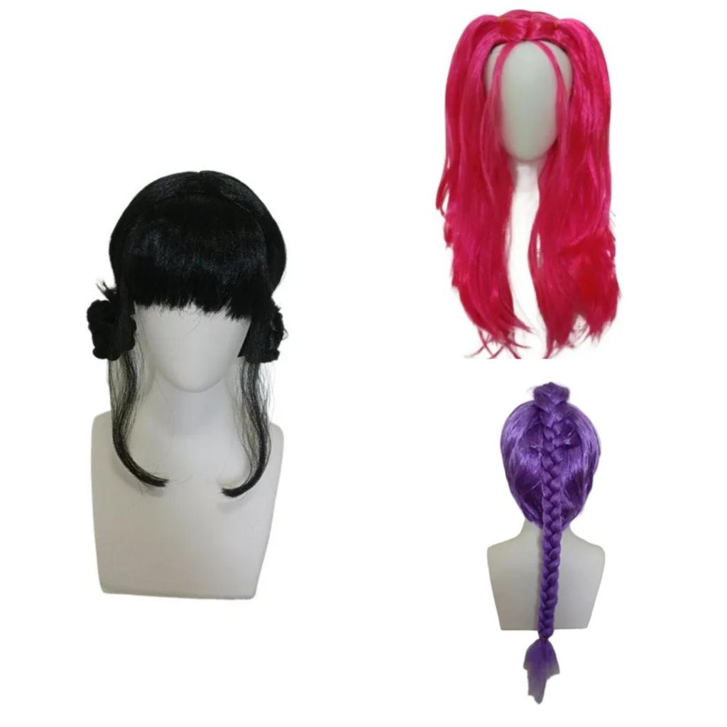 Kid Wigs Cosplay Rumi Mira Zoey WigCap Christmas Halloween Costumes for Entertaining Safe Kid Friendly Fun