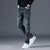 Jeans Men's Spring and Autumn New Fashion Slim Straight Pants Men's Trendy Brand Elastic Denim Commuter Velvet Trousers