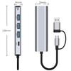 Type-C 5-in-1 Docking Station with Gigabit Ethernet and Multi-Port Expansion for Laptops