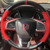 Braid Carbon Fiberf Leather Steering Wheel Cover for Honda Civic Sedan Rs 2016 2017 2018 2019 CRV Sports Style Car Accessories