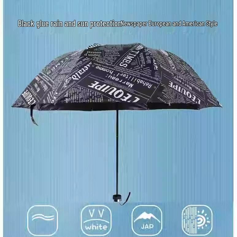 Three-Fold Dual-Use UV Protection Umbrella with Automatic Open/Close for Sunny and Rainy Days