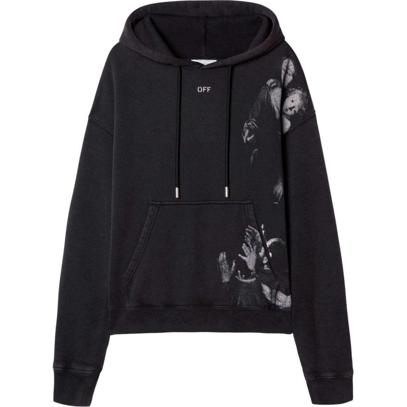 

Off-White Худи Blurred Mary Skate, черные/белые мужские топы OMBB085F24FLE00D1001 L