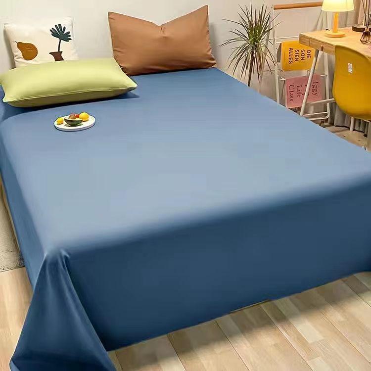 Nordic Style Solid Color Bed Sheet, Single Piece, Student Dormitory, Non-Pilling
