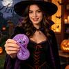 Halloween Dumpling Squeeze Toy with Steamer Box Pumpkin Ghost Bat Steamed Sensory Stress Ball Bun for Relief Party Favors Kids Relief