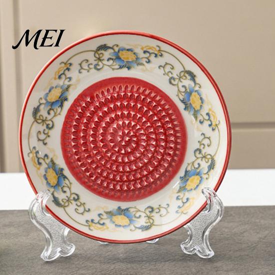 Płytka do tarcia czosnku, Ceramiczna miska do mielenia, Ręczna tarkka do imbiru i owoców, Naczynie kuchenne, Wszechstronna taca do przygotowywania, mieszania i serwowania, Nowoczesne minimalistyczne narzędzie