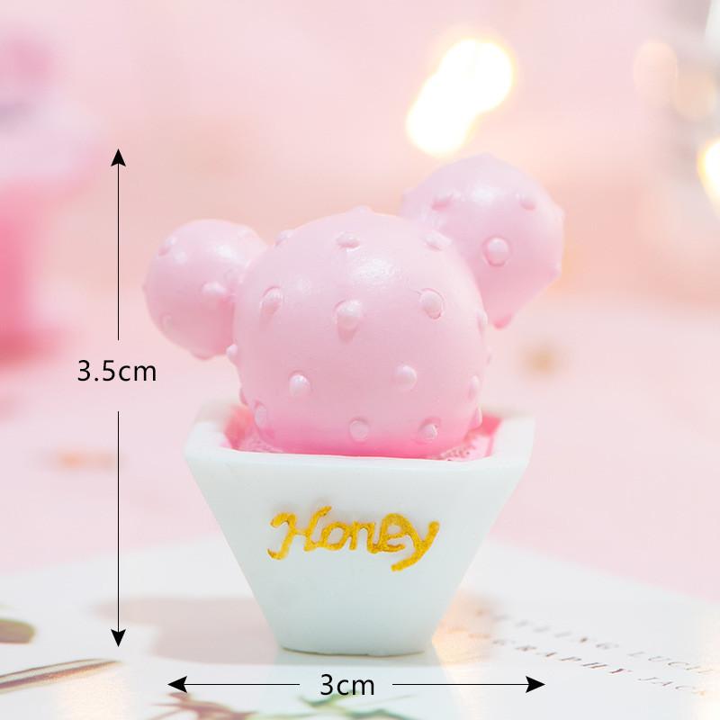 

Очаровательное миниатюрное украшение кактус смола растение фигурка любовь синий Honey Pink