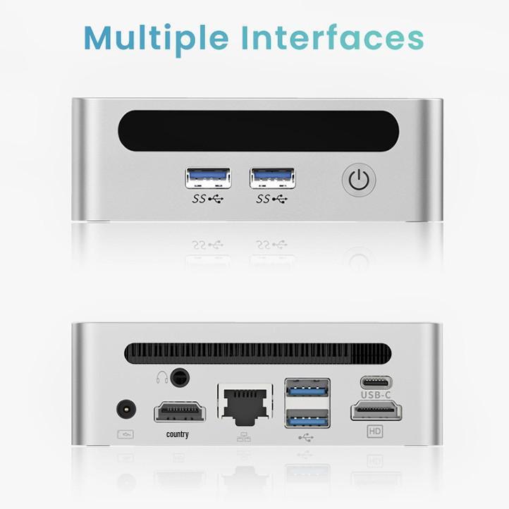 Mini PC R5-4500U Silent Low-Power All-in-One Gaming & Office Computer