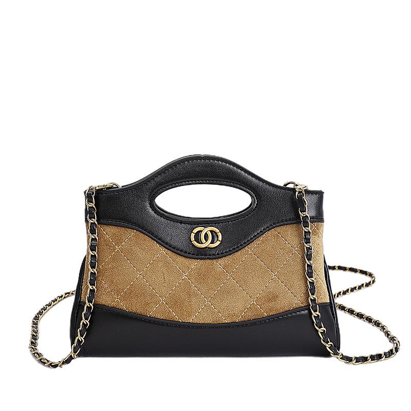 

Bag Rhombus Portable Small Square Bag Women s 2025 Autumn and Winter New Trendy Contrast Shoulder Bag Chain Crossbody Bag