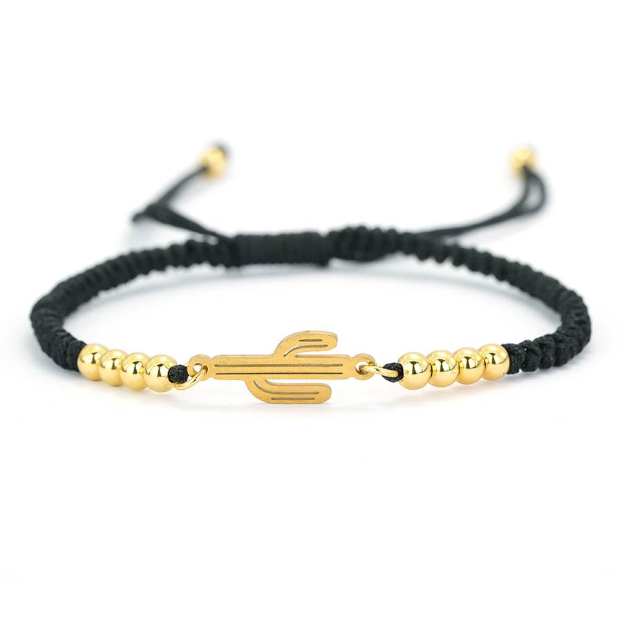 

Adjustable String Bracelet For Men Women Cactus Feather Cross Braclet Lucky Chinese Knot Black Red Thread Braslet Gift For Lover