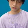 Meier Natural baroque freshwater pearl disc pendant exquisite metal necklace