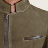 Men's Solid Color Zipper Button Pocket Work Jacket Men's Casual Long Coat