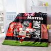 Bayern Munich Personalized Text Blanket Gift Personalized Blanket Soft Warm Cozy Suitable for Couch Living Room Livingroom Nap Four Seasons Universal