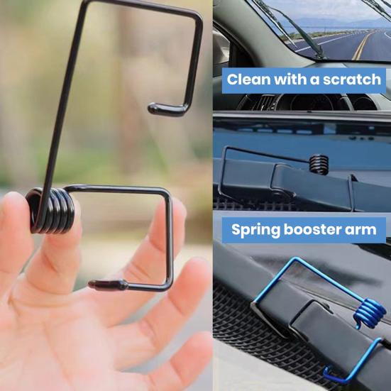 Windshield Wiper Arm Pressure Spring Booster Improved Visibility Universal Easy To Install Car Window Wiper Arm Pressure Spring Kit