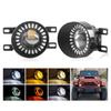 3.5 Inch LED Round Fog Lights Angel Eyes DRL Offroad Fog Lamps