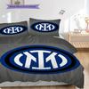 Emblema Inter Milan Sfondo Vivace Set da Tre Pezzi (1 * copripiumino + 2 * federa, senza nucleo) Set biancheria da letto regalo di Natale compleanno