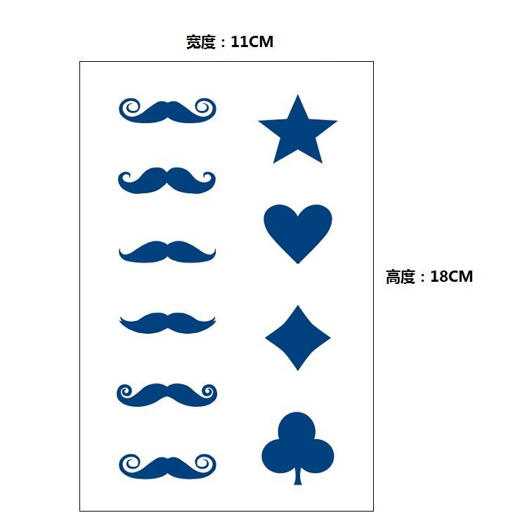 Gradual Change Herbal Fashion Personality Japanese Wave Whale Waterproof Simulation Long Time Does Not Fade Tattoo Sticker