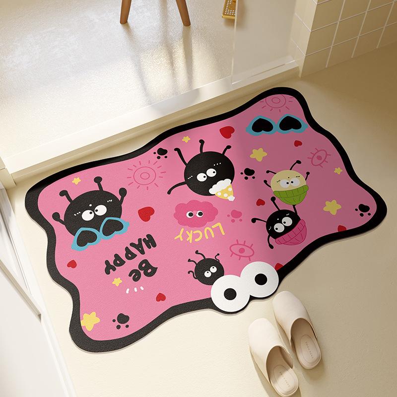 

Cartoon Diatom Mud Water Absorption Pad Quick-drying Bathroom Floor Mat Toilet Toilet Bathroom Bathroom Bathroom Door Anti-slip Foot Mat 40*60cm