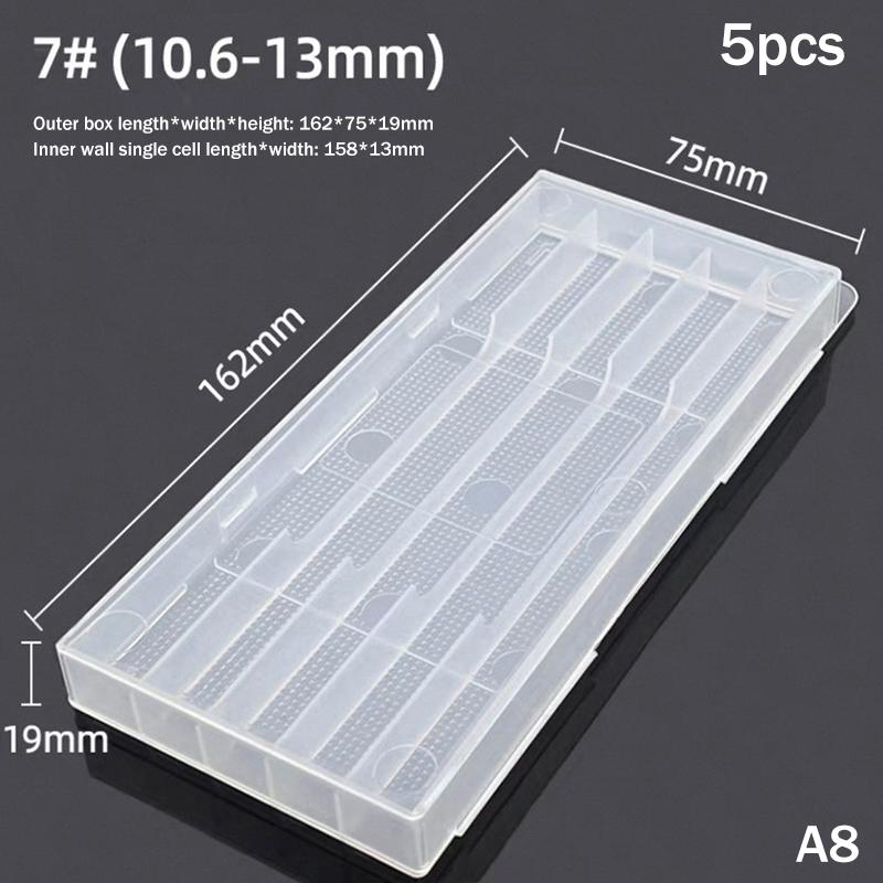 5Pcs Twist Drill Empty Box Storage Boxes Plastic Toolbox Tools Accessories Woodworking Drill Bits Transparent Plastic Boxes