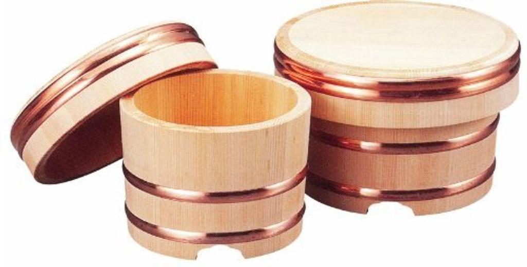 Koyanagi Sangyo Japanese Edo Bin Sawara Diameter 18cm 3 60019 (Kiso Wood) (Approx. Go)