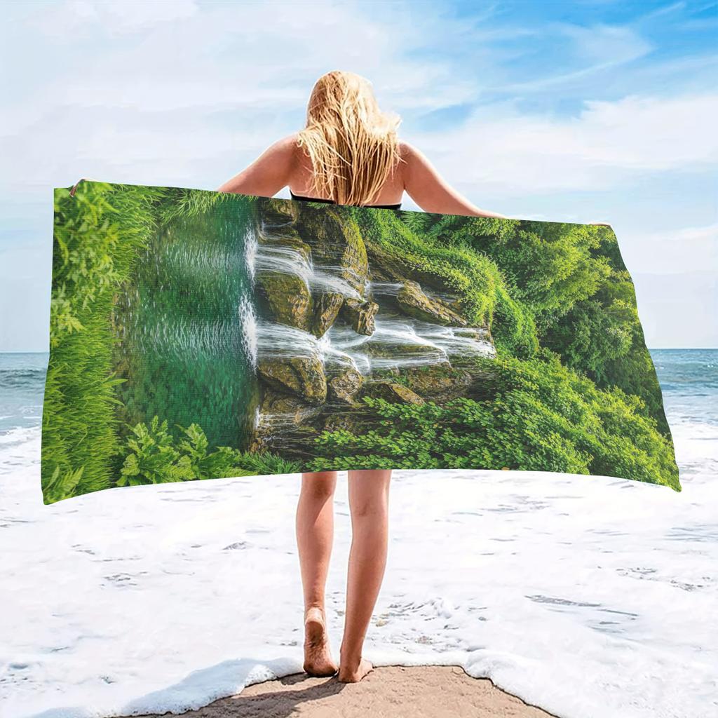 Multipurpose Polyester Beach Towel - Ideal for Swimming, Fitness, Camping, Yoga, Travel and Beach Activities