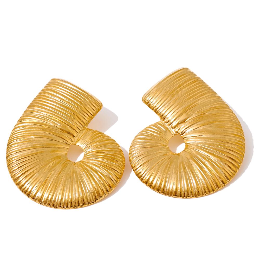 Eetit Waterproof Stainless Steel Metal Statement Stud Earrings Minimalist Stripe Attractive Fashion Europe Jewelry Wholesale