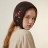 Retro Round Top Cap Floral Crochet Flower Turban Cute Earmuffs  Scarf Accessories