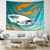 1 Stück Miami Dolphins Logo Wandteppich, Wohnzimmer, Schlafzimmer, Büro, Party-Dekoration, Ideales festliches Geschenk