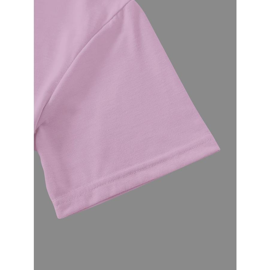 100% Cotton Short Sleeved T-shirt for Women Summer, Fashionable, Comfortable, Breathable, Round Neck Casual Top