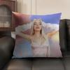Singer KKenia OS Pink Aura Cushion Cover Natural Linen Organic Fabric DoubleSided Printing Sofa Home Decor Gift Pillow Case