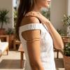 Minimalist Irregular Wave Hollow Upper Arm Cuff Bracelet Boho Adjustable Open Armband Body Jewelry For Women