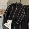 Women's Slimming Street-Style Two-Piece Set: Long-Sleeve Hoodie & Wide-Leg Pants for Spring/Autumn